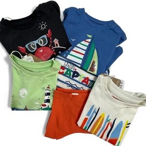 Mayoral Baby Boy 6M NWT Summer Bundle – 5 Shirts + Shorts Set – Beach Outfits